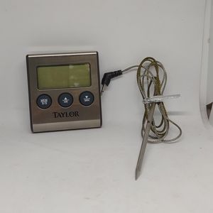 Taylor 1487-9 Digital Thermometer w/ Probe & Timer Cooking Baking Meat